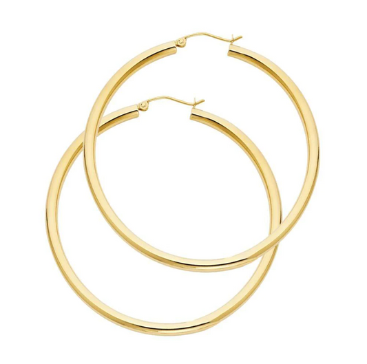 "Plain Hoops" 14k Earrings