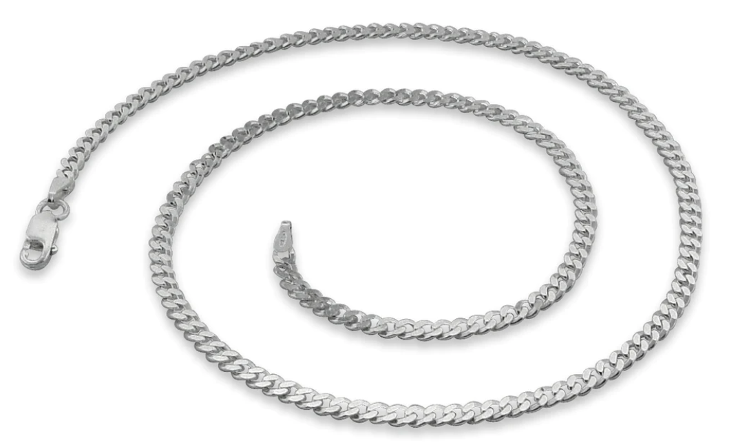 "Curb" Silver Chain 3.00M