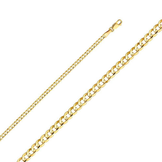 "Cuban Chain Link" 14K Yellow "Cadena de eslabon cubano" de Oro 14k