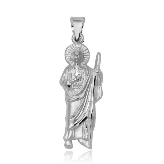 "St. Jude Charm Pendant" Sterling Silver "Dije de San Judas" de Plata