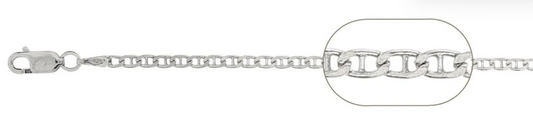 "Mariner Chain" Sterling Silver 2MM "Cadena de Marino" de plata