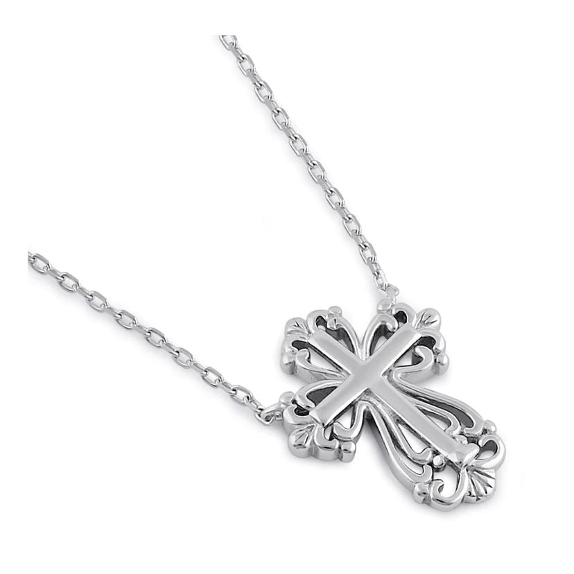 "Vintage Cross" Silver Necklace    "Cruz Vintage" Collar de plata