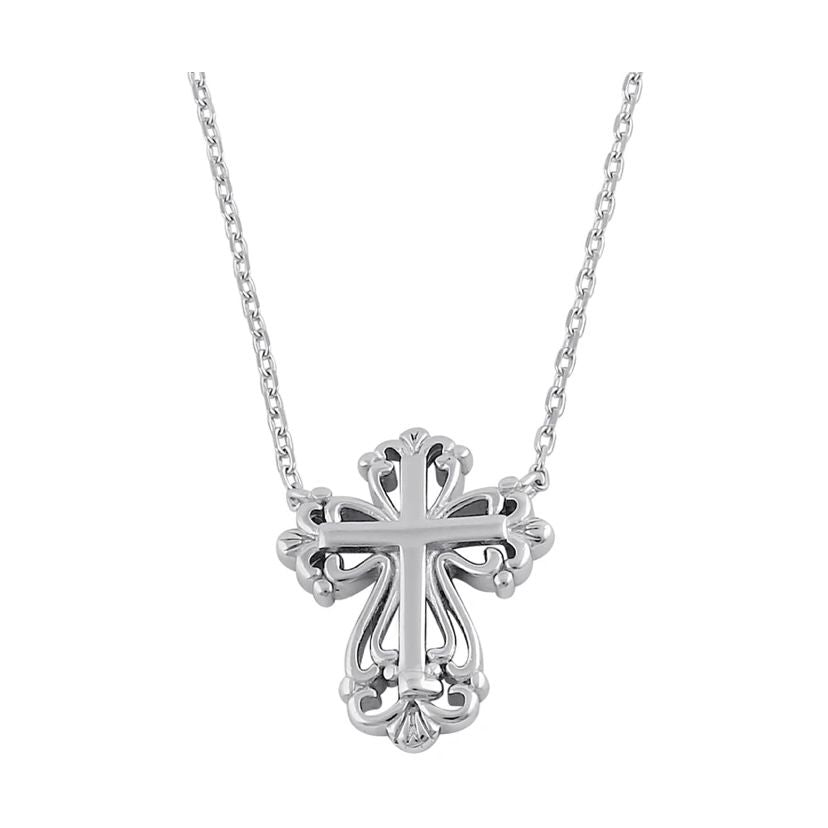 "Vintage Cross" Silver Necklace    "Cruz Vintage" Collar de plata